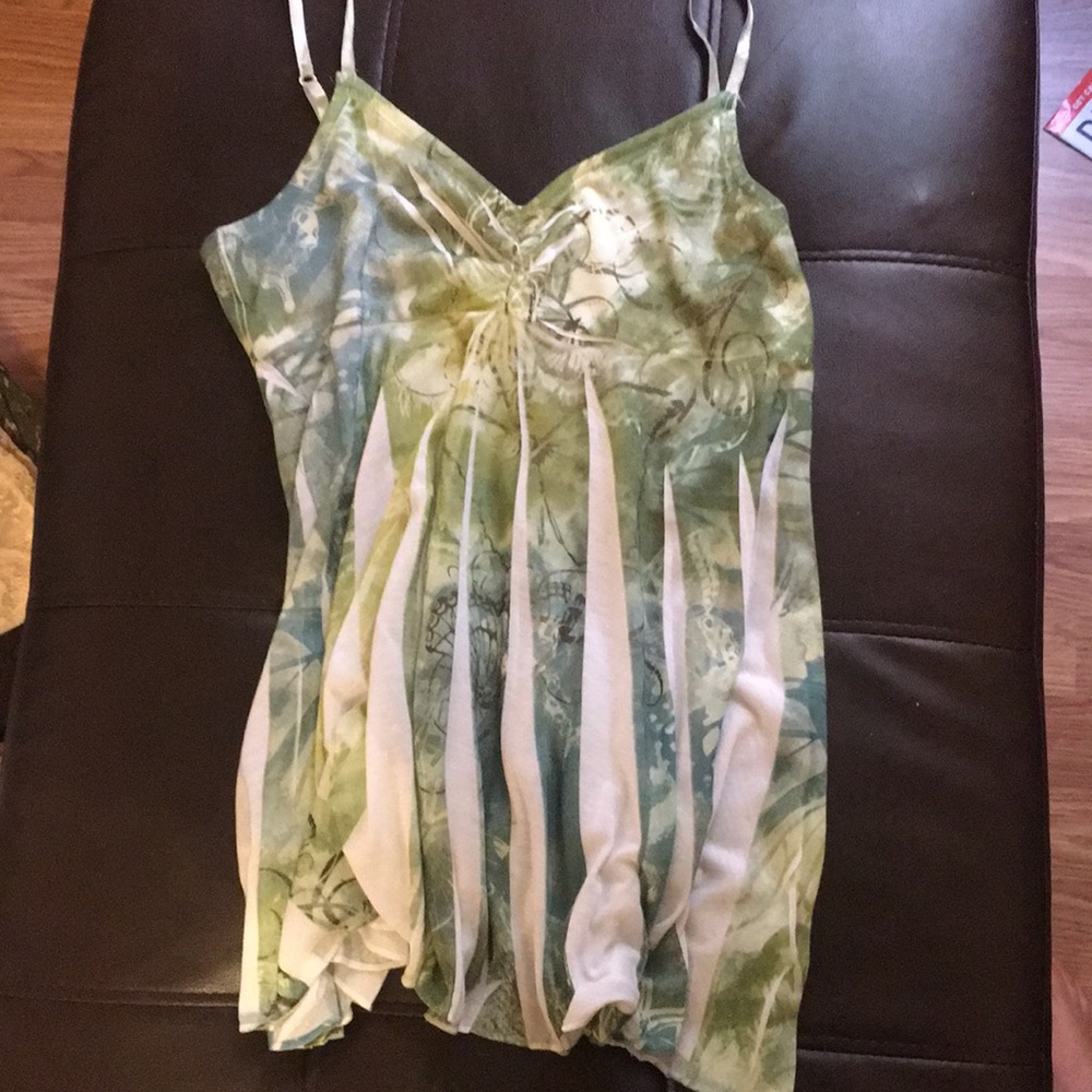 Green tank top